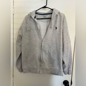 U.S. Polo Assn. Gray Zip up Sweatshirt